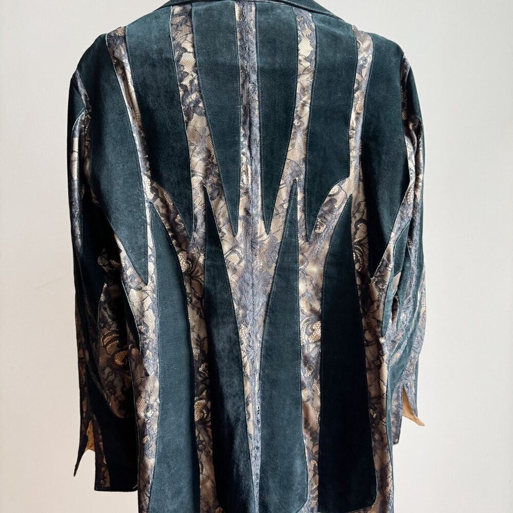 Laura Plus Suede Lace Detail Fitted Jacket 18 - Picture 6 of 7